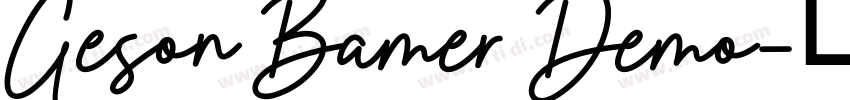 Geson Bamer Demo字体转换